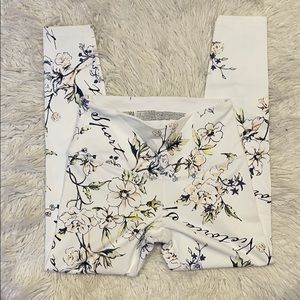 Victoria Secret Sport floral white leggings